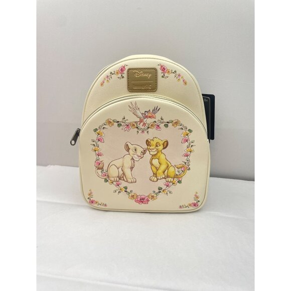 Loungefly Disney The Lion King Young Simba & Nala Heart Mini Backpack - Picture 2 of 15